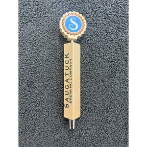 Saugatuck Brewing Co. Keg Tap Wood Handle 13"×3" Michigan Craft Beer Mancave Bar